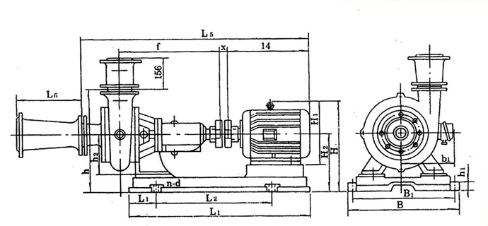 PW、PWF型懸臂式離心污水泵
